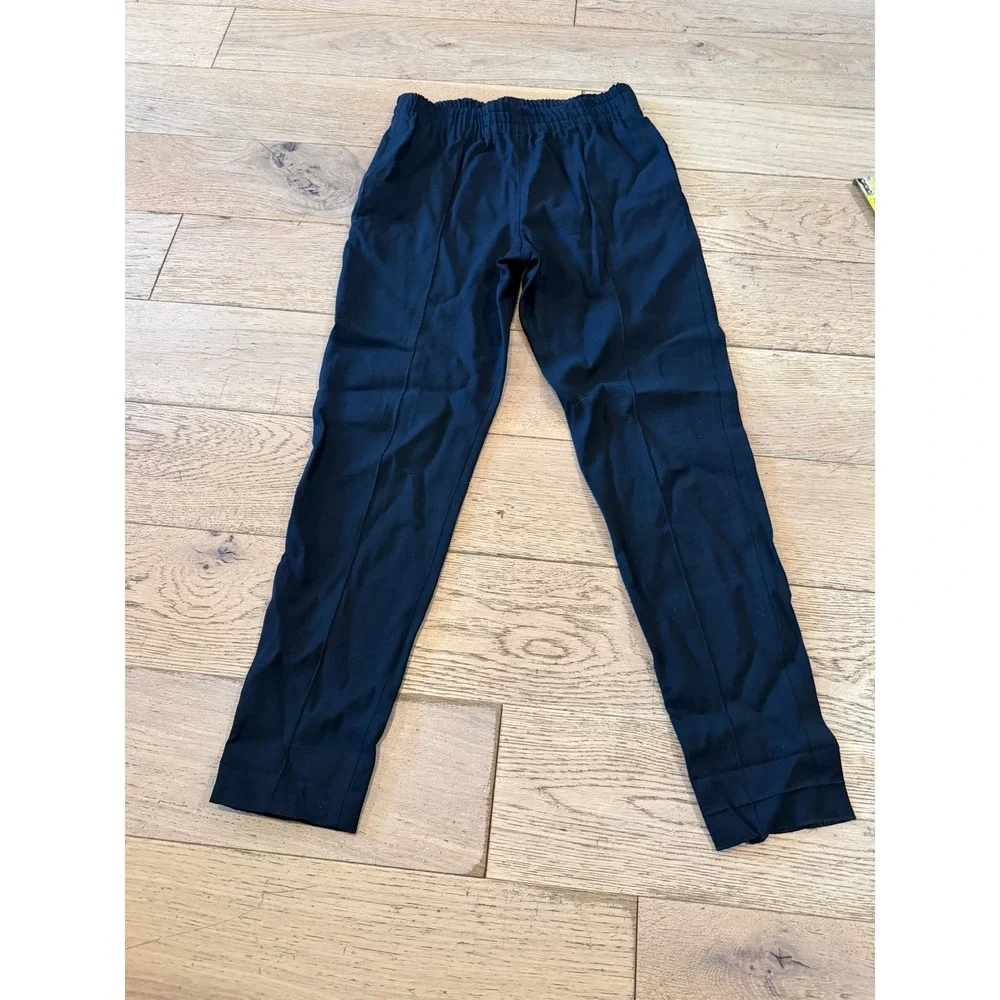 ISABEL MARANT Black Elastic Waist Tailored Trousers Pants Made in Slovakia (922)